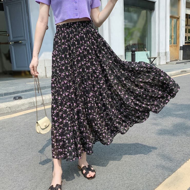 ロングスカート 全7柄 小花柄スカート[品番：JSFW0008504]｜JS