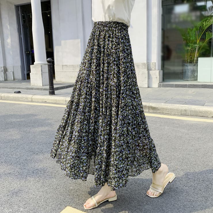 ロングスカート 全7柄 小花柄スカート[品番：JSFW0008504]｜JS FASHION