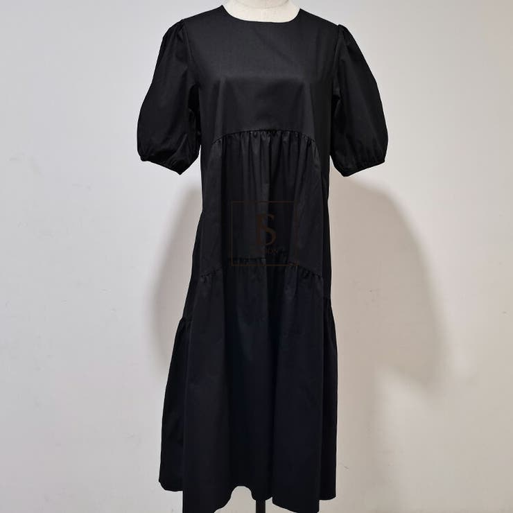 ロングワンピース 全3色 パフスリーブ[品番：JSFW0008500]｜JS