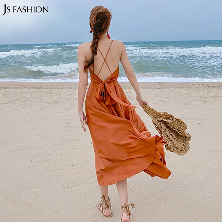リゾートワンピース 全2色 バックリボン 品番 Jsfw Js Fashion ジェーエスファッション のレディースファッション通販 Shoplist ショップリスト