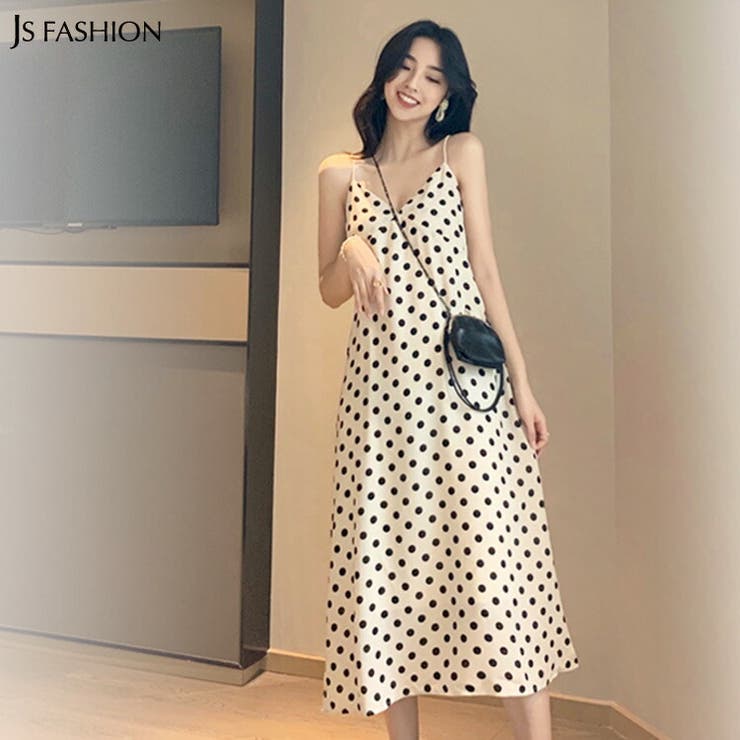 ドット柄ワンピース 全2色 キャミワンピース 品番 Jsfw Js Fashion ジェーエスファッション のレディースファッション通販 Shoplist ショップリスト