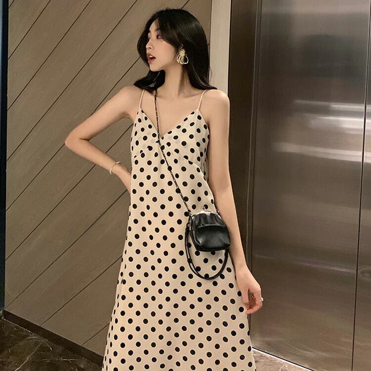 ドット柄ワンピース 全2色 キャミワンピース 品番 Jsfw Js Fashion ジェーエスファッション のレディースファッション通販 Shoplist ショップリスト