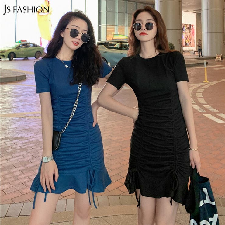 ミニワンピース 全2色 半袖[品番：JSFW0008717]｜JS FASHION