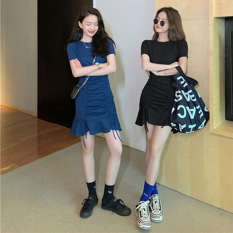ミニワンピース 全2色 半袖[品番：JSFW0008717]｜JS FASHION