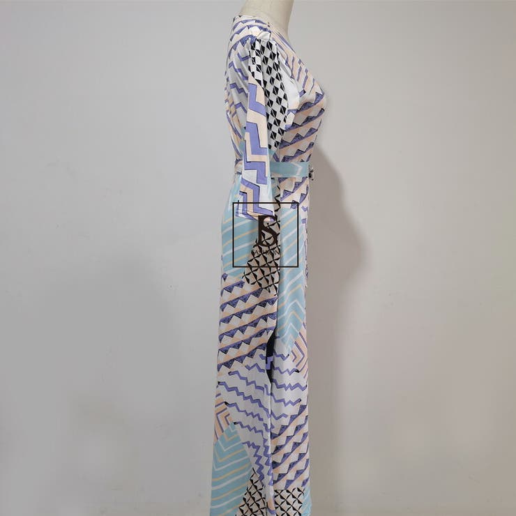 カシュクールワンピース 前開く 総柄 | JS FASHION | 詳細画像7 