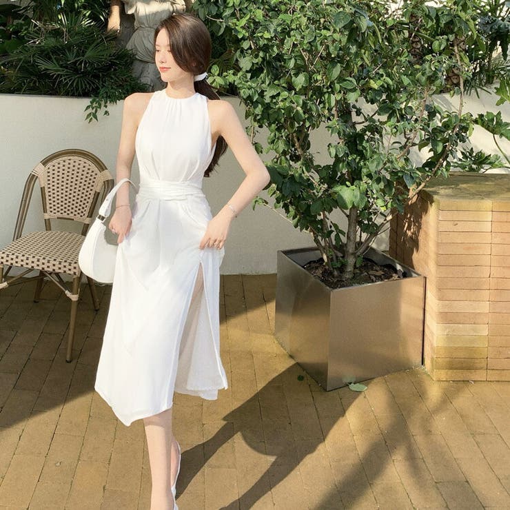 ノースリーブワンピース 深いスリット入り ミモレ丈 品番 Jsfw Js Fashion ジェーエスファッション のレディースファッション通販 Shoplist ショップリスト