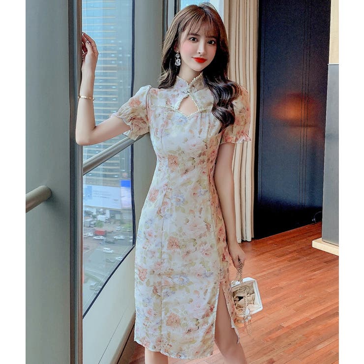パーティードレス チャイナドレス風 花柄ワンピース 品番 Jsfw Js Fashion ジェーエスファッション のレディースファッション通販 Shoplist ショップリスト