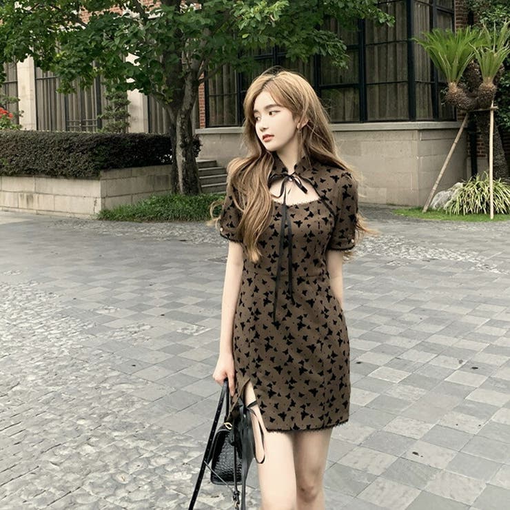 ミニワンピース 蝶々柄 総柄 品番 Jsfw Js Fashion ジェーエスファッション のレディースファッション通販 Shoplist ショップリスト