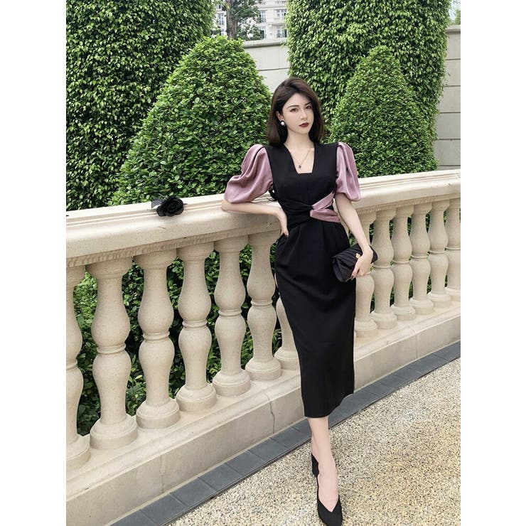 パーティードレス 配色 タイトロングワンピース 品番 Jsfw Js Fashion ジェーエスファッション のレディースファッション通販 Shoplist ショップリスト