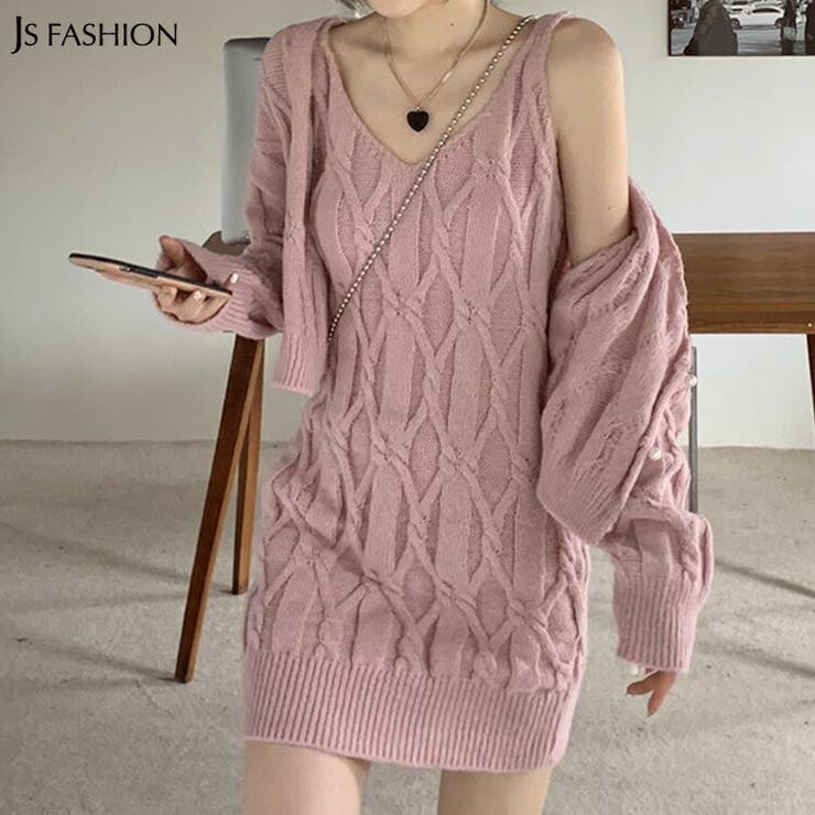 ニットカーディガンとニットワンピース2点セット セットアップ 秋 品番 Jsfw Js Fashion ジェーエスファッション のレディースファッション通販 Shoplist ショップリスト