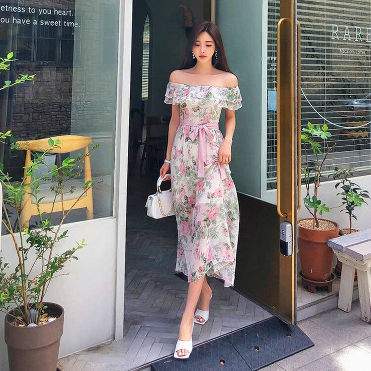 花柄ワンピース 春服 ワンピ[品番：JSFW0009260]｜JS FASHION