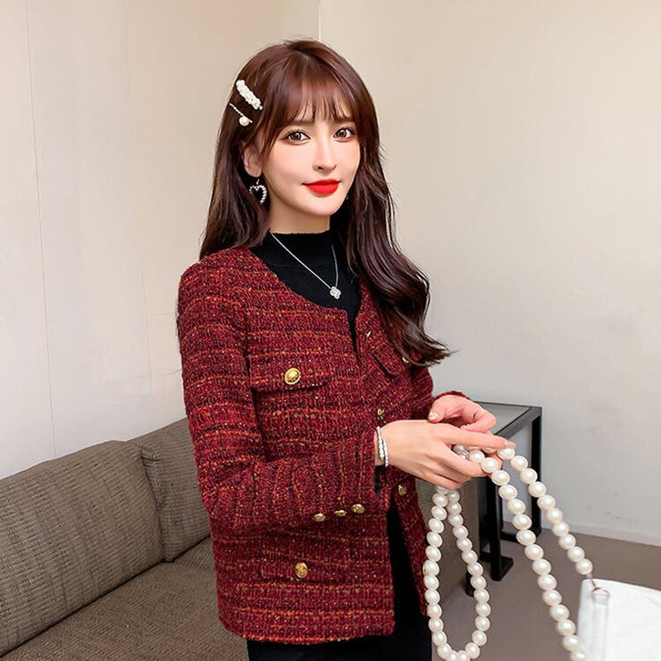 ツイード ジャケット 春[品番：JSFW0009182]｜JS FASHION