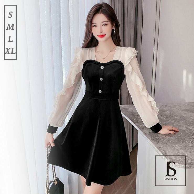 春ワンピース 結婚式 パーティードレス[品番：JSFW0009191]｜JS  FASHION（ジェーエスファッション）のレディースファッション通販｜SHOPLIST（ショップリスト）