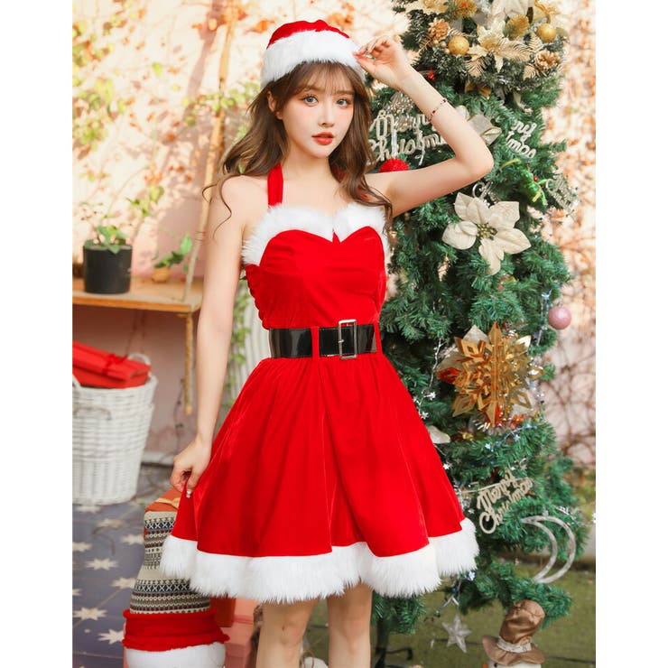 サンタワンピース 全2色 帽子ベルト付き[品番：JSFW0009920]｜JS  FASHION（ジェーエスファッション）のレディースファッション通販｜SHOPLIST（ショップリスト）