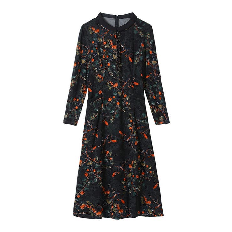 楽天市場】ワンピース 花柄 Vネック カシュクール リボン