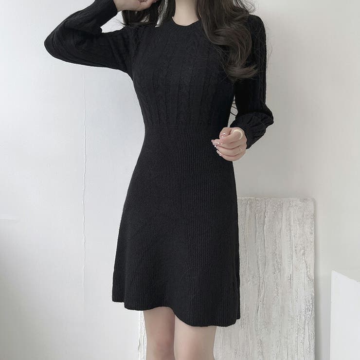 [AVANDRESS] 韓国☆CROSS BOLERO KNIT ONEPIECE SET 全2色 ニットワンピース 全2色 Aライン[品番：JSFW0009755]｜JS