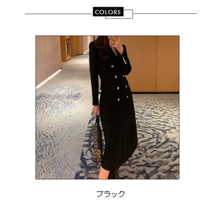 ロングコート ボタン飾り コート[品番：JSFW0009890]｜JS