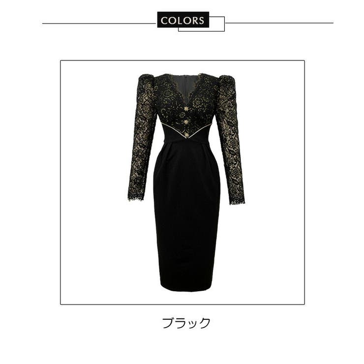 sheller デコルテレースドッキングドレスワンピース シェリエ　ブラック sheller シェリエ シアードットフリルミニドレス ブラック sheller