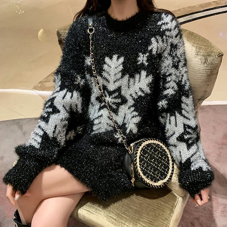 クリスマス風ニットセーター 全2色 クリスマス柄[品番：JSFW0009927]｜JS FASHION（ジェーエスファッション）のレディース ファッション通販｜SHOPLIST（ショップリスト）