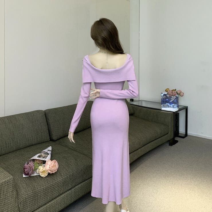 ニットワンピース 全5色 襟付き[品番：JSFW0010040]｜JS FASHION