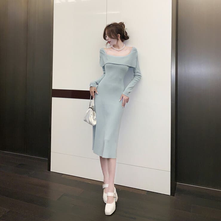 ニットワンピース 全5色 襟付き[品番：JSFW0010040]｜JS FASHION