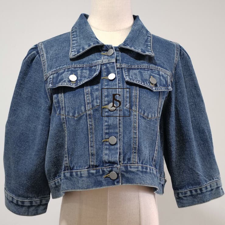 sugar Pearl button Jacket 半袖ジャケット ラグランショートシャツジャケット（デニムジャケット