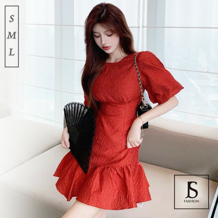 タイトワンピース 半袖 シワ加工 品番 Jsfw Js Fashion ジェーエスファッション のレディースファッション通販 Shoplist ショップリスト