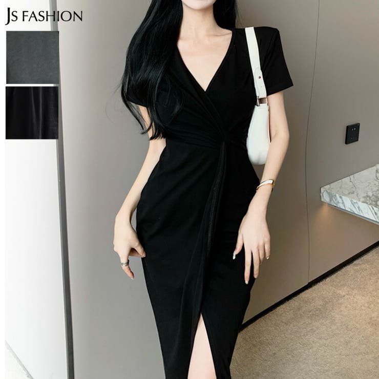 タイトワンピース クロスデザイン 半袖 品番 Jsfw Js Fashion ジェーエスファッション のレディースファッション通販 Shoplist ショップリスト