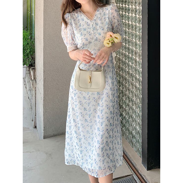 3色 ワンピース 半袖 レース 花柄 Aライン スクエア 韓国 ~5XL 楽天市場】花柄 ワンピ 韓国（ドレスのシルエットAライン