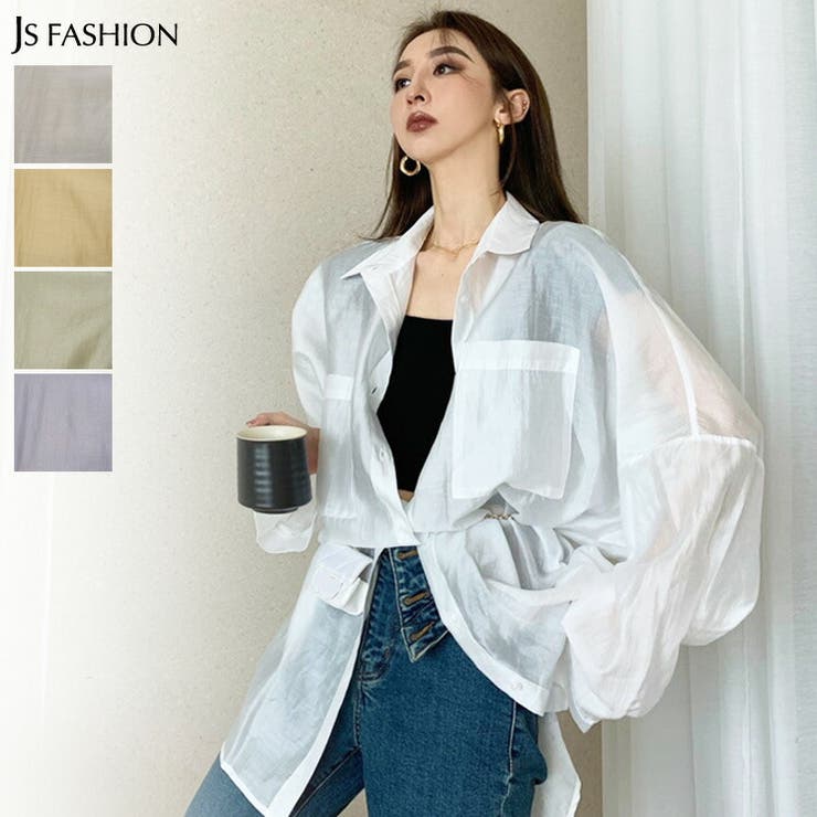 シアーシャツ シアートップス ブラウス[品番：JSFW0009445]｜JS