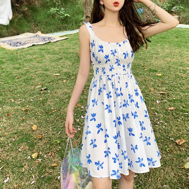 花柄ワンピース ミニ丈 ロング丈[品番：JSFW0009603]｜JS