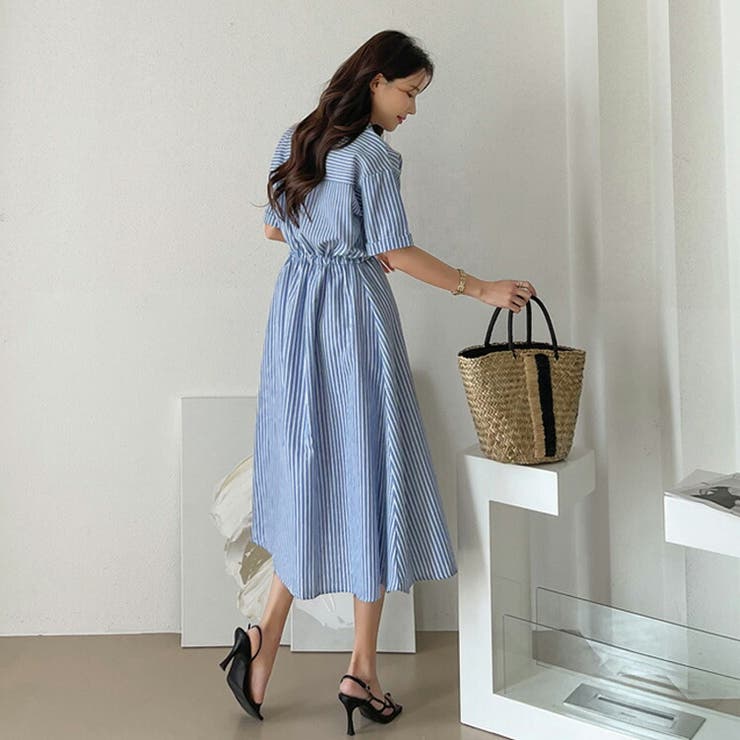 【新品未使用】STRIPECLUB ストライプクラブ デニムワンピース 楽天市場】配色キーネックストライプワンピース レディース
