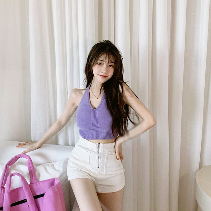新品未使用Girlish⭐︎ピンタックショルダートップス ワンショルダーカットソー クロップド丈 ショート丈[品番