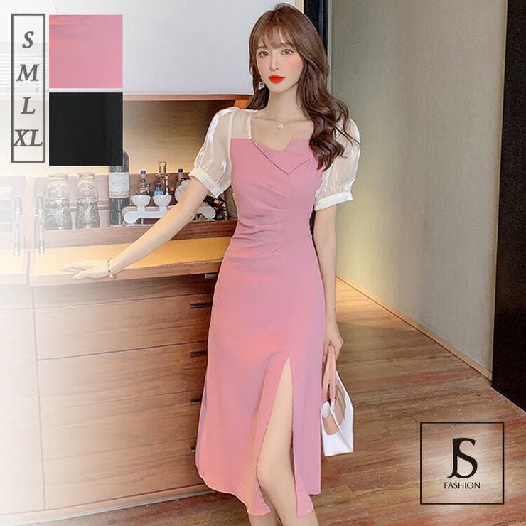 Aラインワンピース 結婚式 スリット入り 品番 Jsfw Js Fashion ジェーエスファッション のレディースファッション通販 Shoplist ショップリスト