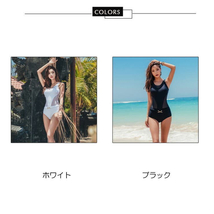 バッククロスモノキニ水着 全2色 黒[品番：JSFW0009531]｜JS