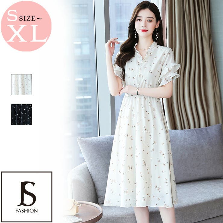 【SEAL限定商品】 シフォン ワンピース FASHION 全2色[品番：JSFW0010583]｜JS ワンピース