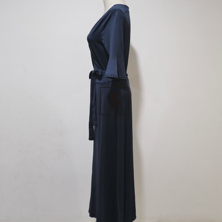 カシュクールワンピース ロングワンピース 全開[品番