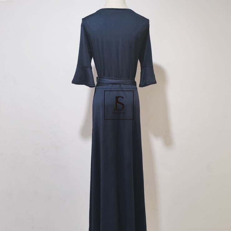 カシュクールワンピース ロングワンピース 全開[品番