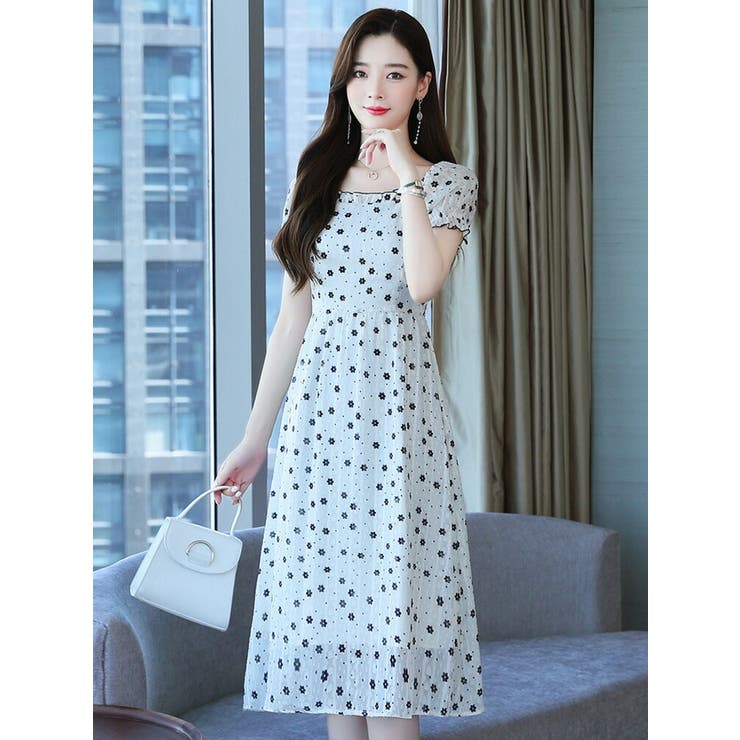 ESTHER 花柄ワンピース 小花柄 ワンピース 全2色[品番：JSFW0010607]｜JS FASHION