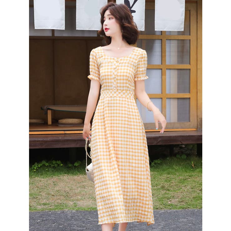 ギンガム チェック ロング[品番：JSFW0010592]｜JS FASHION
