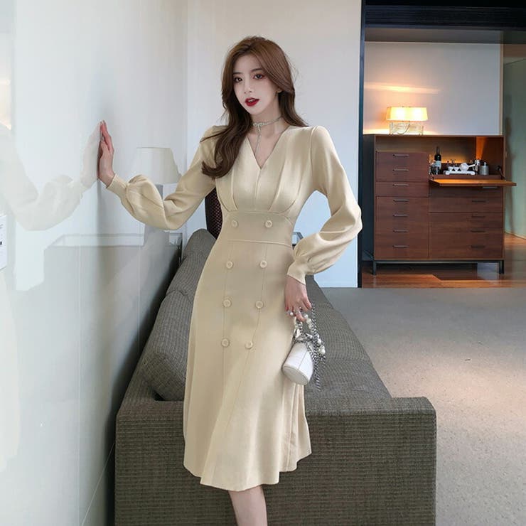 【Rene36】べ－ジュ×白　フ－ディニットコート˳✧ワンピ Rene36】べ－ジュ×白フ－ディニットコート˳✧ワンピ