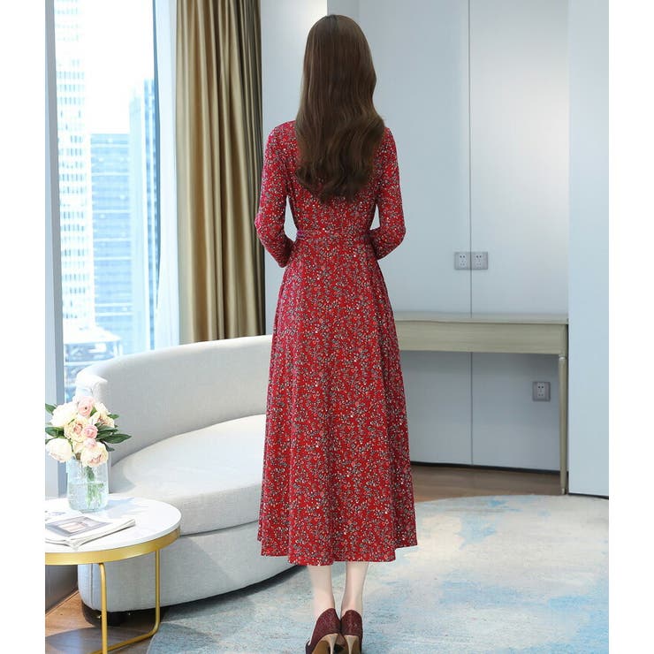 小花柄 ワンピース 全2色[品番：JSFW0010607]｜JS FASHION
