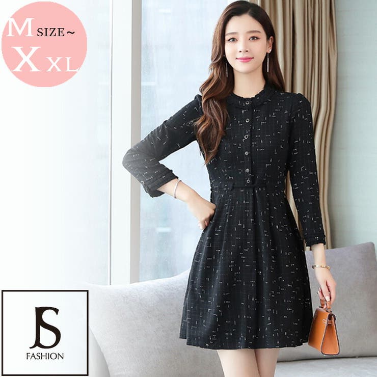 ワンピース Aライン 総柄 | JS FASHION | 詳細画像1 