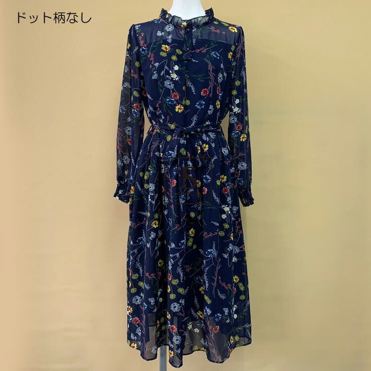 花柄 ワンピース Aライン[品番：JSFW0010614]｜JS FASHION