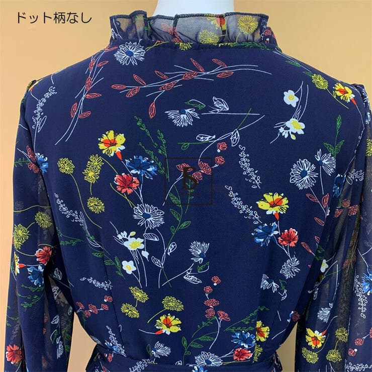 花柄 ワンピース Aライン[品番：JSFW0010614]｜JS FASHION
