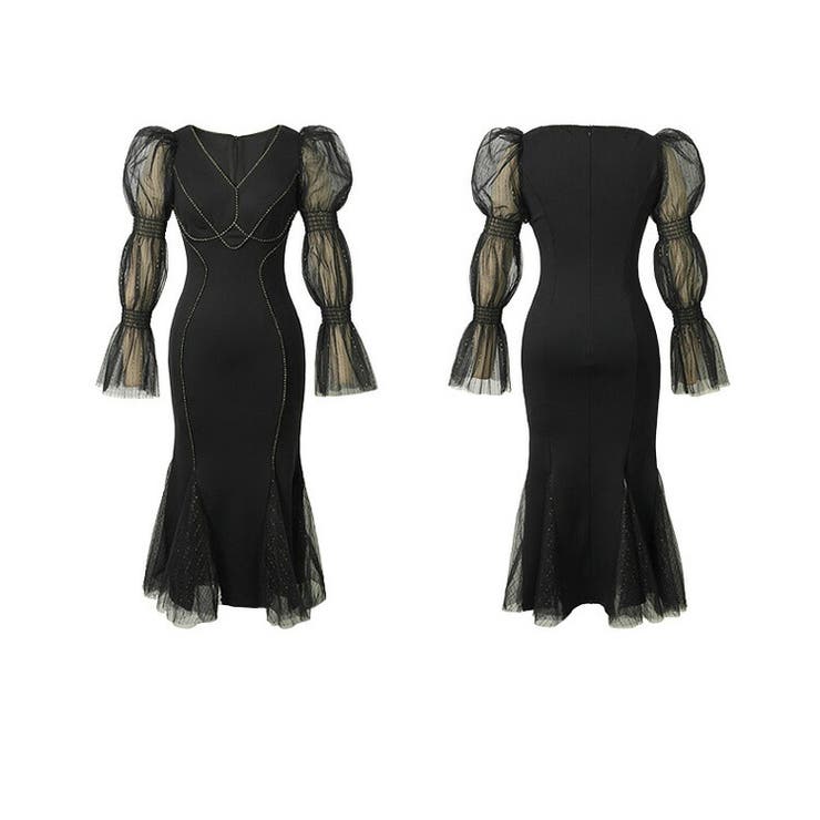 タイトワンピ マーメイド ワンピース[品番：JSFW0012112]｜JS FASHION