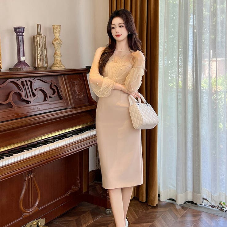 タイトワンピ 全2色 ビジュー | JS FASHION | 詳細画像2 