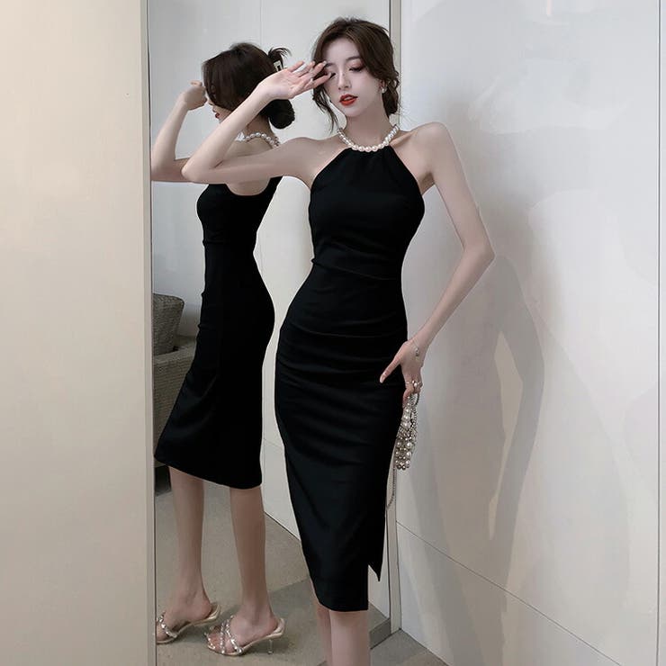 PARTYS タイトドレス S/M/L ホワイト・ブラック タイトワンピ 全4色 パーティードレス[品番：JSFW0010695]｜JS