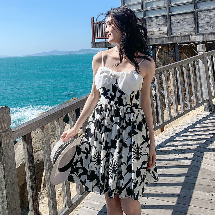 リゾートワンピ 花柄ワンピ ミニワンピ[品番：JSFW0010390]｜JS  FASHION（ジェーエスファッション）のレディースファッション通販｜SHOPLIST（ショップリスト）