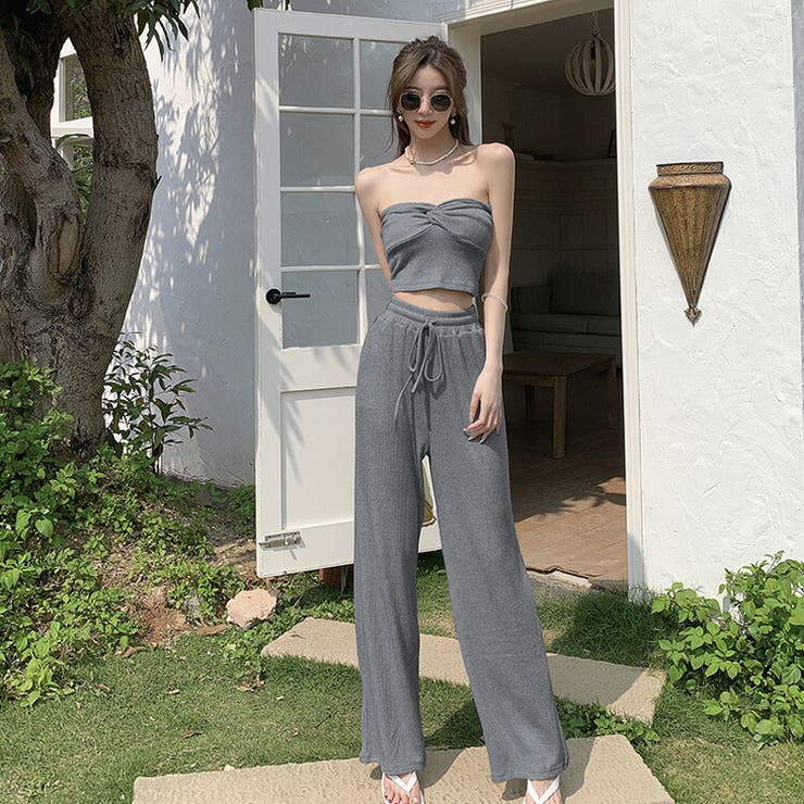 人気特価 セットアップ 全3色 ベアトップ[品番：JSFW0010191]｜JS FASHION Mサイズ